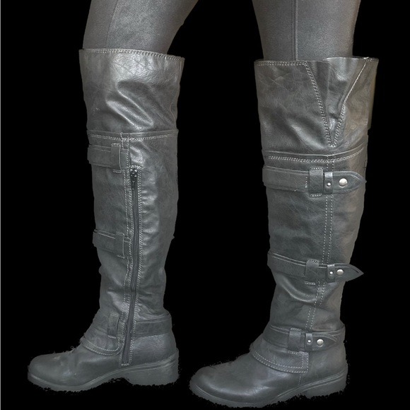 Size 9 knee high Ar Dukee black boots - Picture 1 of 5